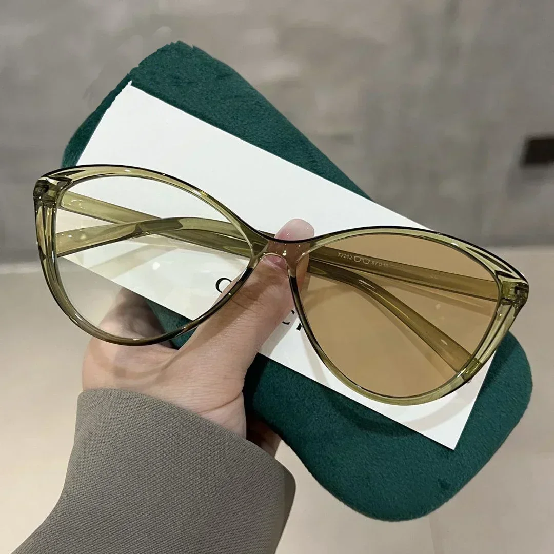 Luxury Color Changing Sunglasses Fashion Ladies Cat Eye Frame Photochromic Eyewear Men's Outdoor Sports UV Sun Shades Eyeglasses