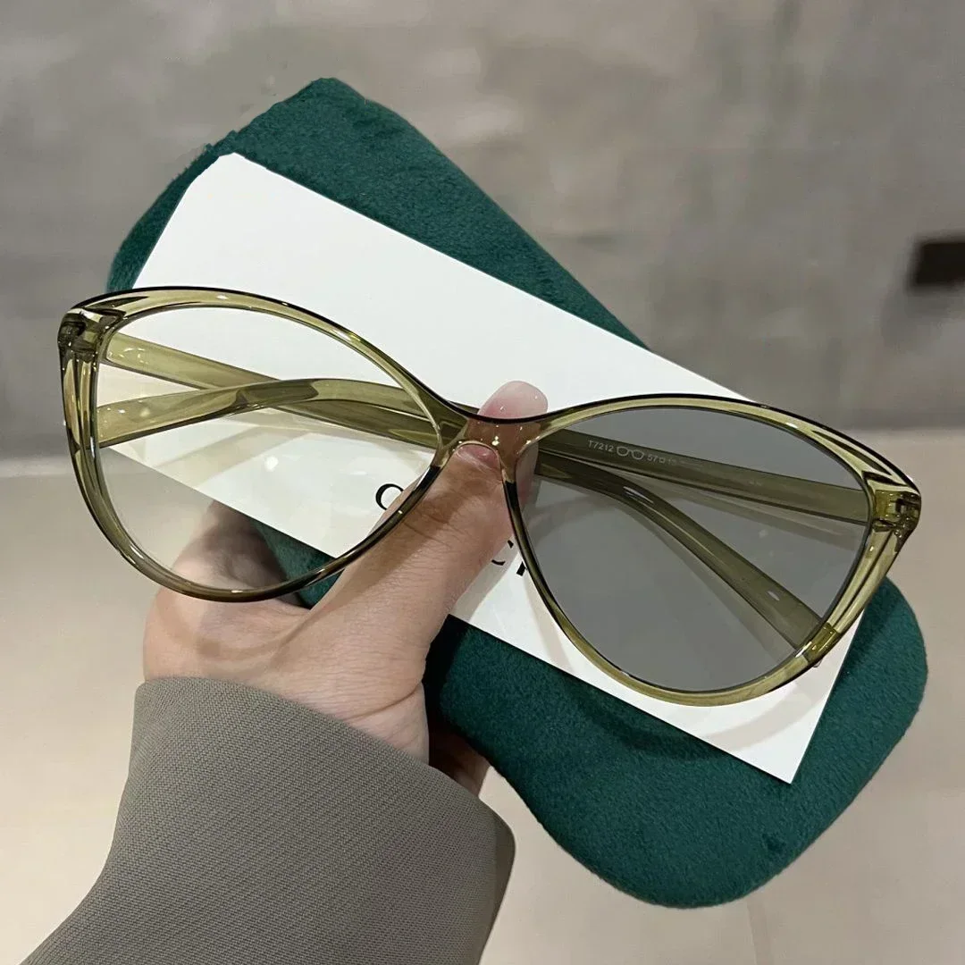 Luxury Color Changing Sunglasses Fashion Ladies Cat Eye Frame Photochromic Eyewear Men's Outdoor Sports UV Sun Shades Eyeglasses