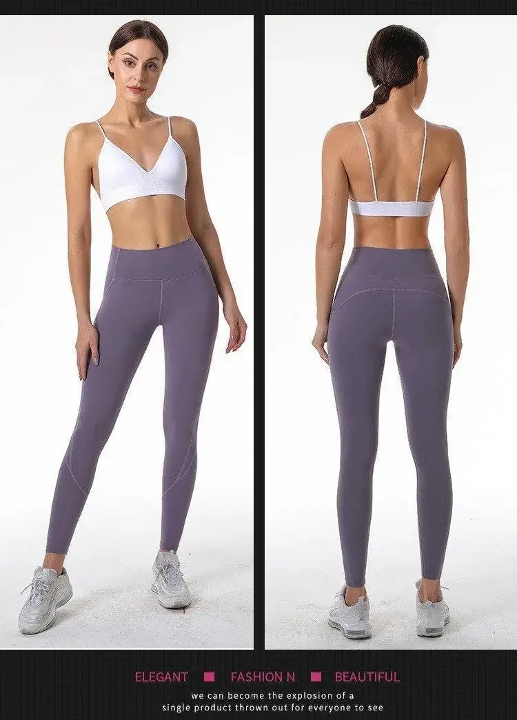 V Neck Seamless Triangle Cup Bra Camisole Underwear Wrapped Chest Women S M L Breathable Gather Up Sports Fitness Yoga Casual