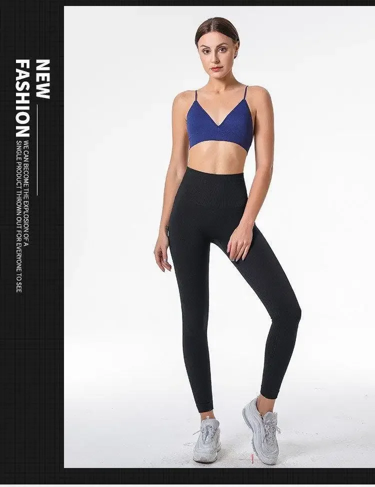 V Neck Seamless Triangle Cup Bra Camisole Underwear Wrapped Chest Women S M L Breathable Gather Up Sports Fitness Yoga Casual