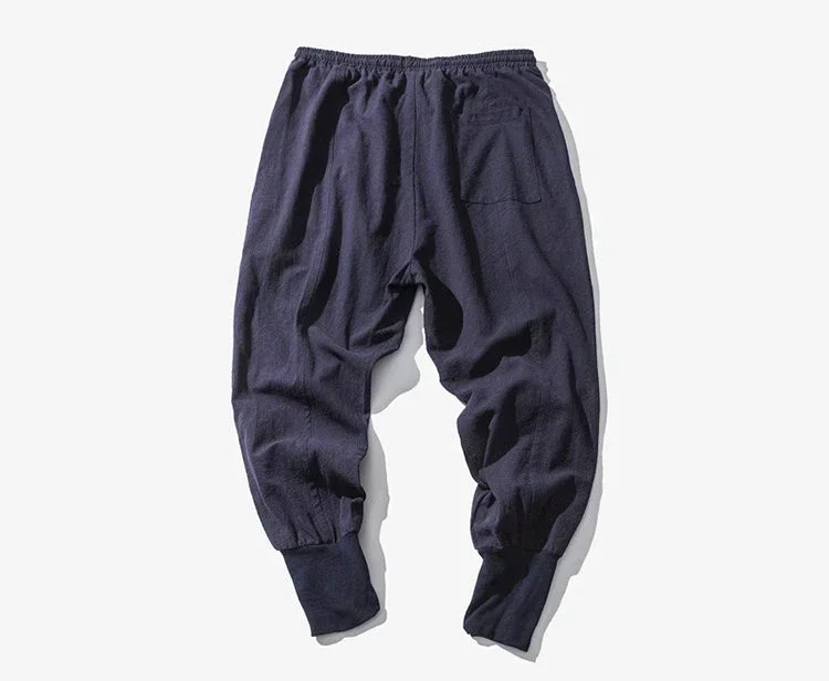 Men Harem Pants Streetwear Cotton Joggers New Baggy Hip Hop Fashion Pants Casual Solid Trousers Male Trendy Sweatpants