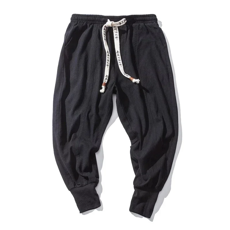 Men Harem Pants Streetwear Cotton Joggers New Baggy Hip Hop Fashion Pants Casual Solid Trousers Male Trendy Sweatpants