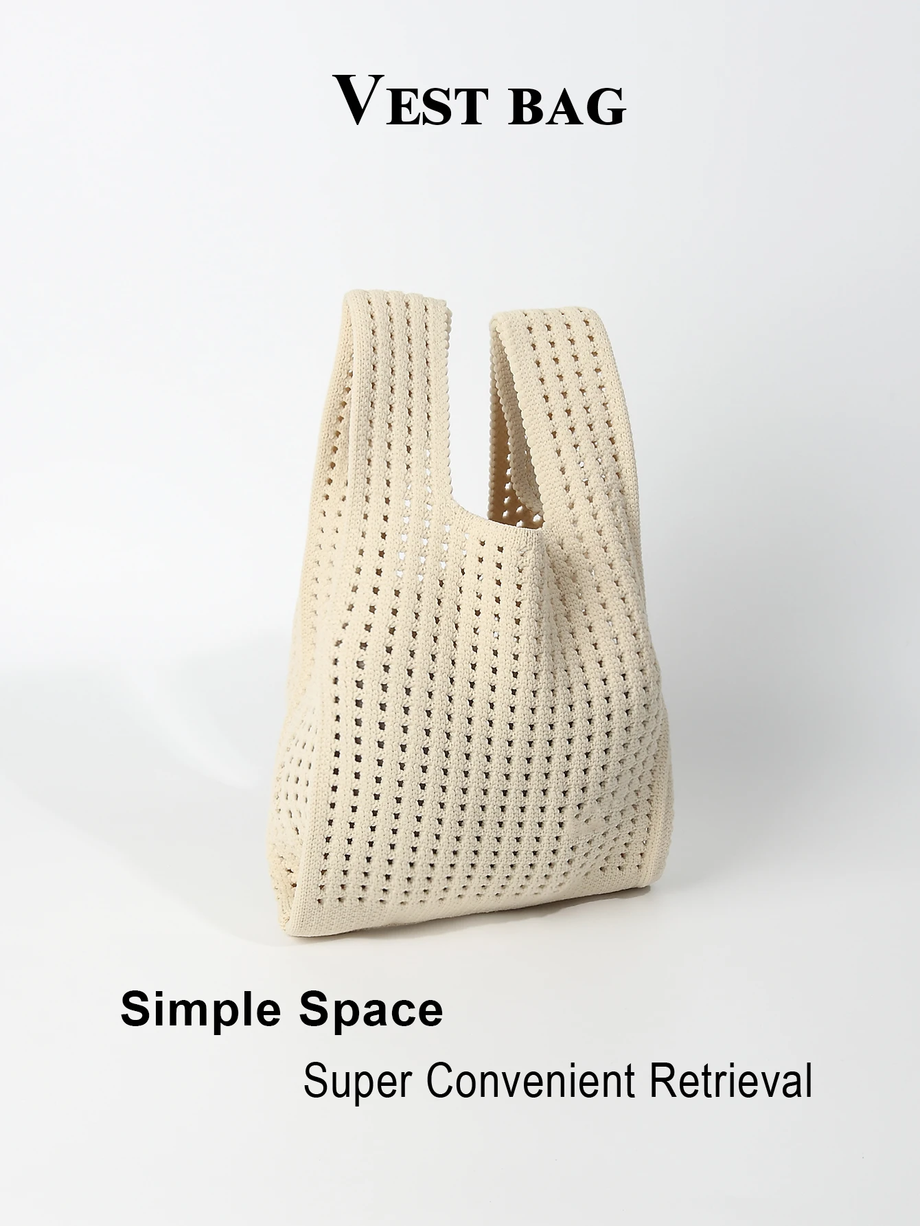 Handmade Knit Handbag Women Mini Shoulder Bag Female Casual Color Wide Stripe Plaid Tote Bag Student Cell Phone Package