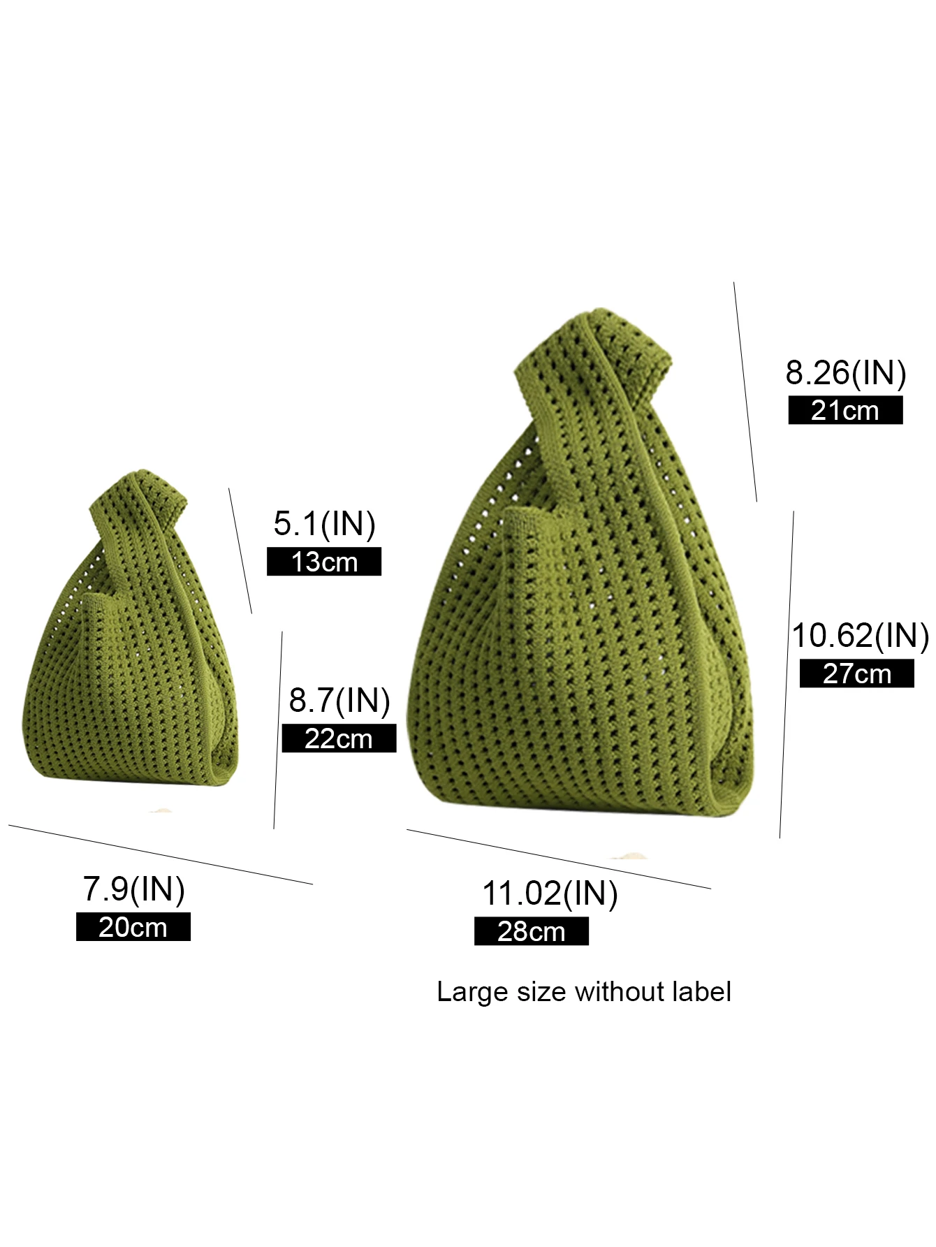 Handmade Knit Handbag Women Mini Shoulder Bag Female Casual Color Wide Stripe Plaid Tote Bag Student Cell Phone Package