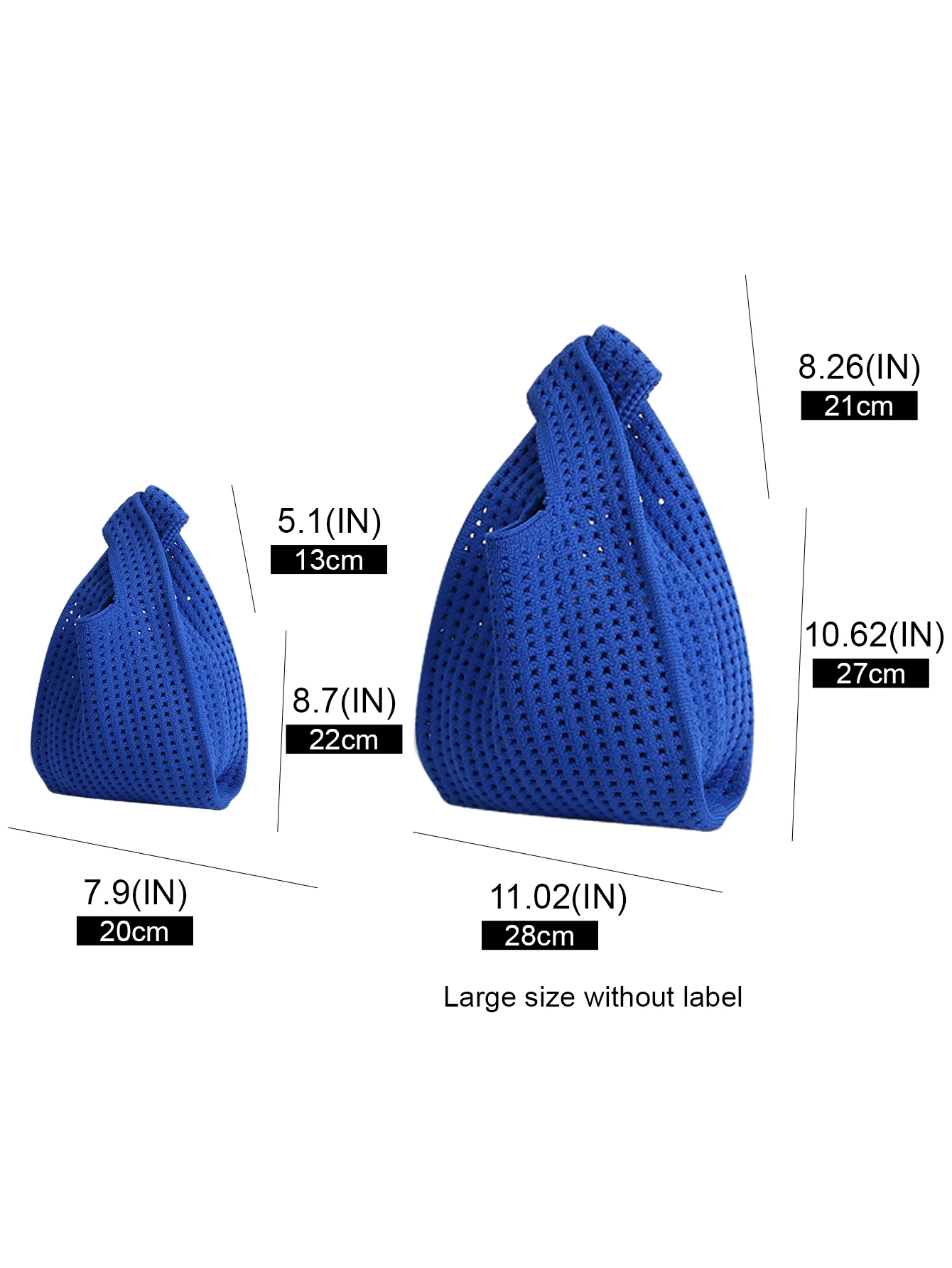Handmade Knit Handbag Women Mini Shoulder Bag Female Casual Color Wide Stripe Plaid Tote Bag Student Cell Phone Package
