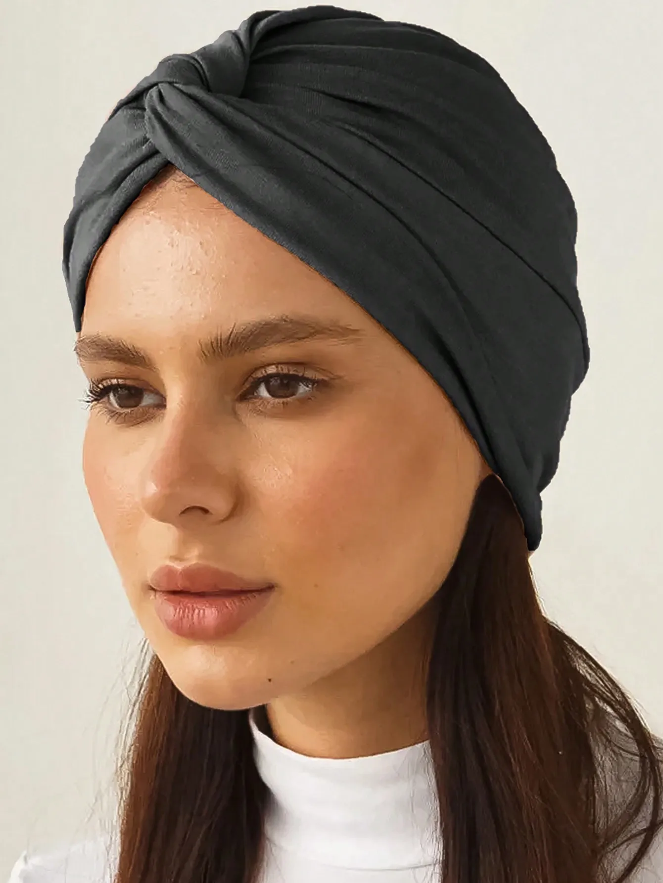 Soft Elastic Ramadan Muslim Hijab Caps Fashion Women's Headscarf Solid Color Hair Care Turban Bonnet Chemotherapy Cap
