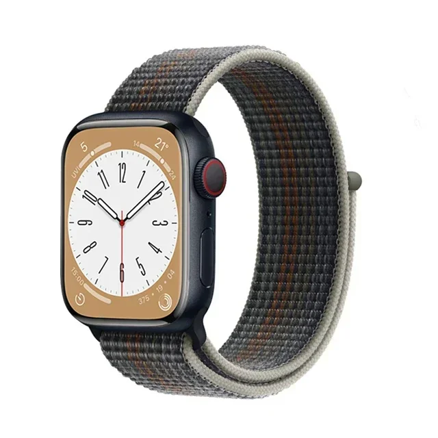 Nylon Loop Strap For Apple Watch band 44mm 45mm 40mm 42mm 41mm 38mm Bracelet belt Correa iWatch Series 9 4 5 6 Se 7 8 Ultra 49mm
