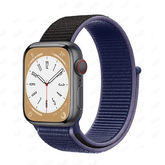 Nylon Loop Strap For Apple Watch band 44mm 45mm 40mm 42mm 41mm 38mm Bracelet belt Correa iWatch Series 9 4 5 6 Se 7 8 Ultra 49mm