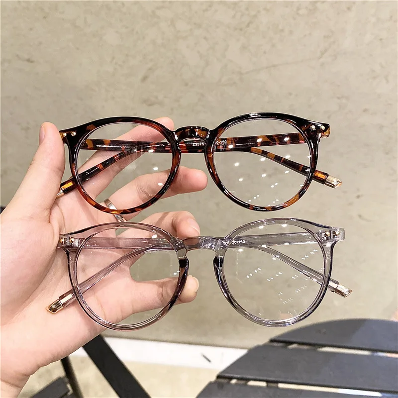 Vintage Round Optical Glasses Women Men Anti Blue Light  Eyeglasses Frame Prescription Transparent Lens Spectacle Frame Unisex