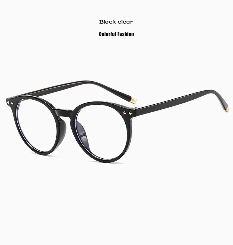 Vintage Round Optical Glasses Women Men Anti Blue Light  Eyeglasses Frame Prescription Transparent Lens Spectacle Frame Unisex