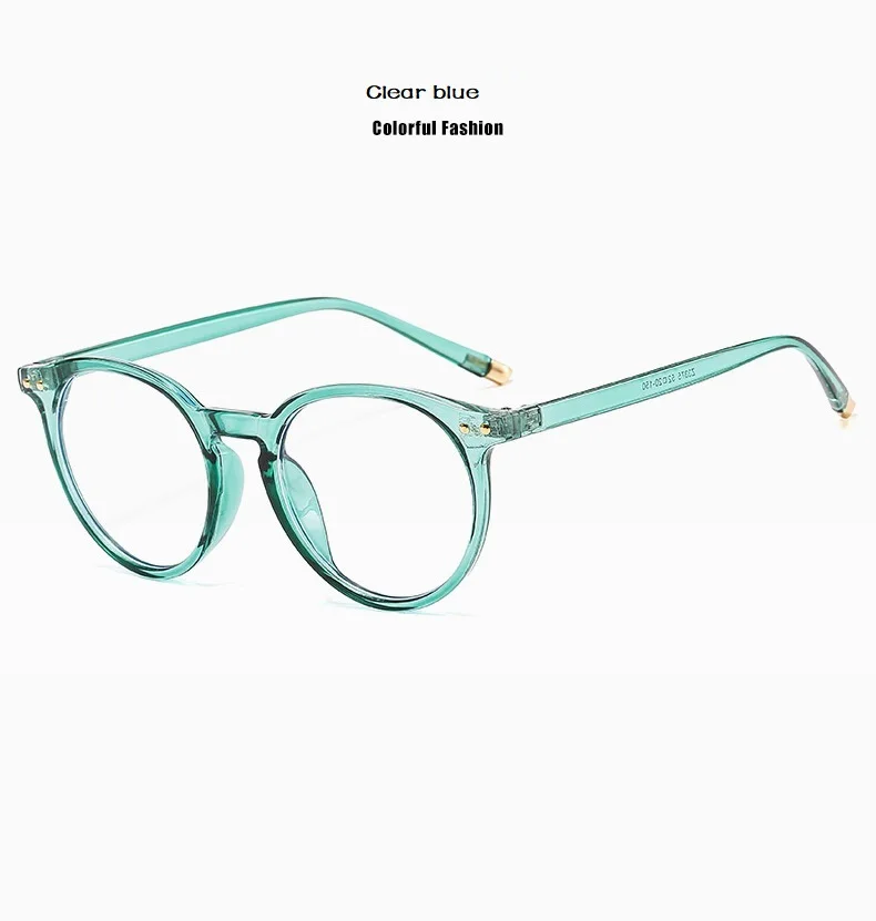 Vintage Round Optical Glasses Women Men Anti Blue Light  Eyeglasses Frame Prescription Transparent Lens Spectacle Frame Unisex