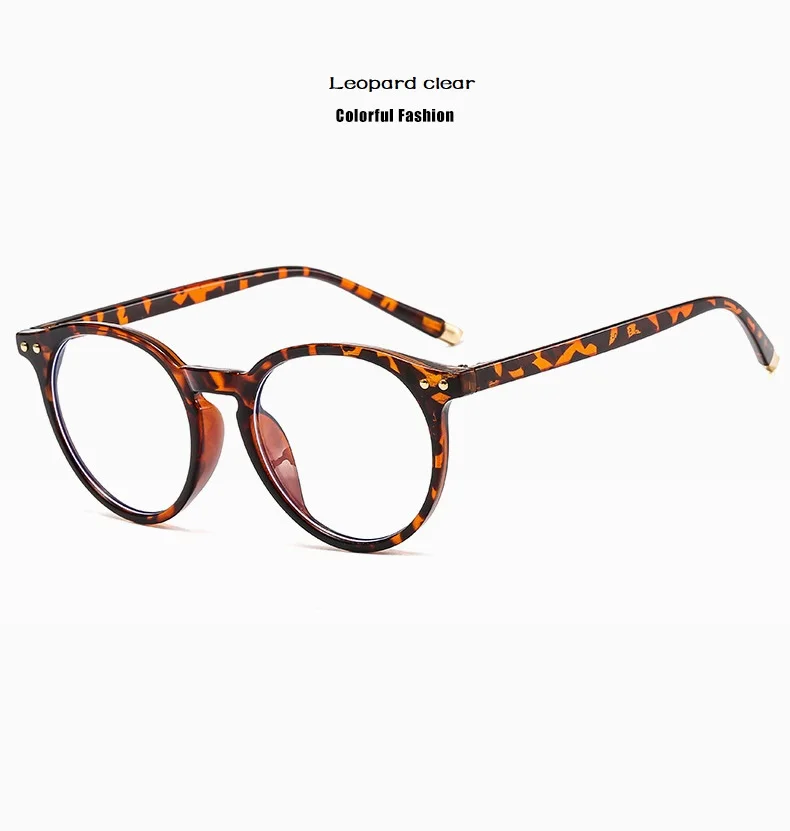 Vintage Round Optical Glasses Women Men Anti Blue Light  Eyeglasses Frame Prescription Transparent Lens Spectacle Frame Unisex
