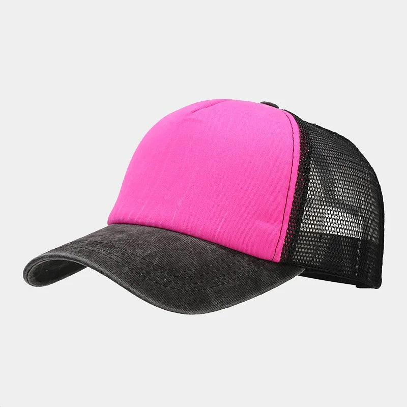 1pcs Baseball Cap Men's Summer Breathable Mesh Sun Hat Unisex Cotton Snapback Cap Truck Caps Visor