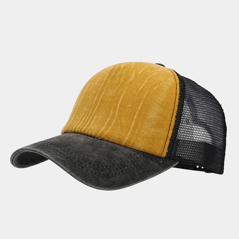 1pcs Baseball Cap Men's Summer Breathable Mesh Sun Hat Unisex Cotton Snapback Cap Truck Caps Visor
