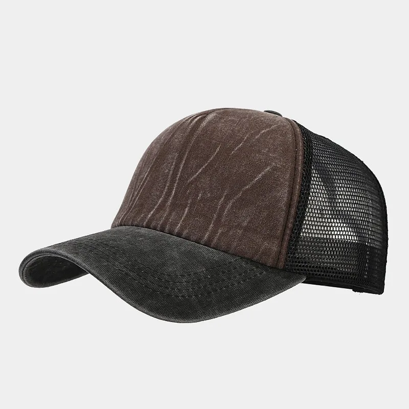 1pcs Baseball Cap Men's Summer Breathable Mesh Sun Hat Unisex Cotton Snapback Cap Truck Caps Visor