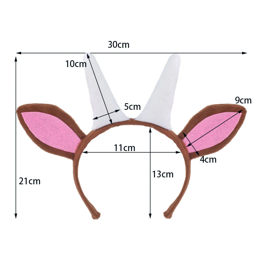 Halloween Goat Horn Animal Costume Accessories Headband Tail Bow Tie Tutu for Toddler Kids Girls Fancy Dress Up Christmas