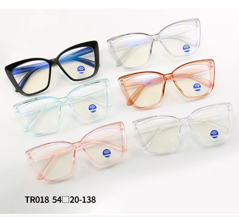 Transparent Computer Glasses pc Frame Women Men Anti Blue Light Cat Eye Eyewear Blocking Glasses Optical Spectacle Eyeglass 
