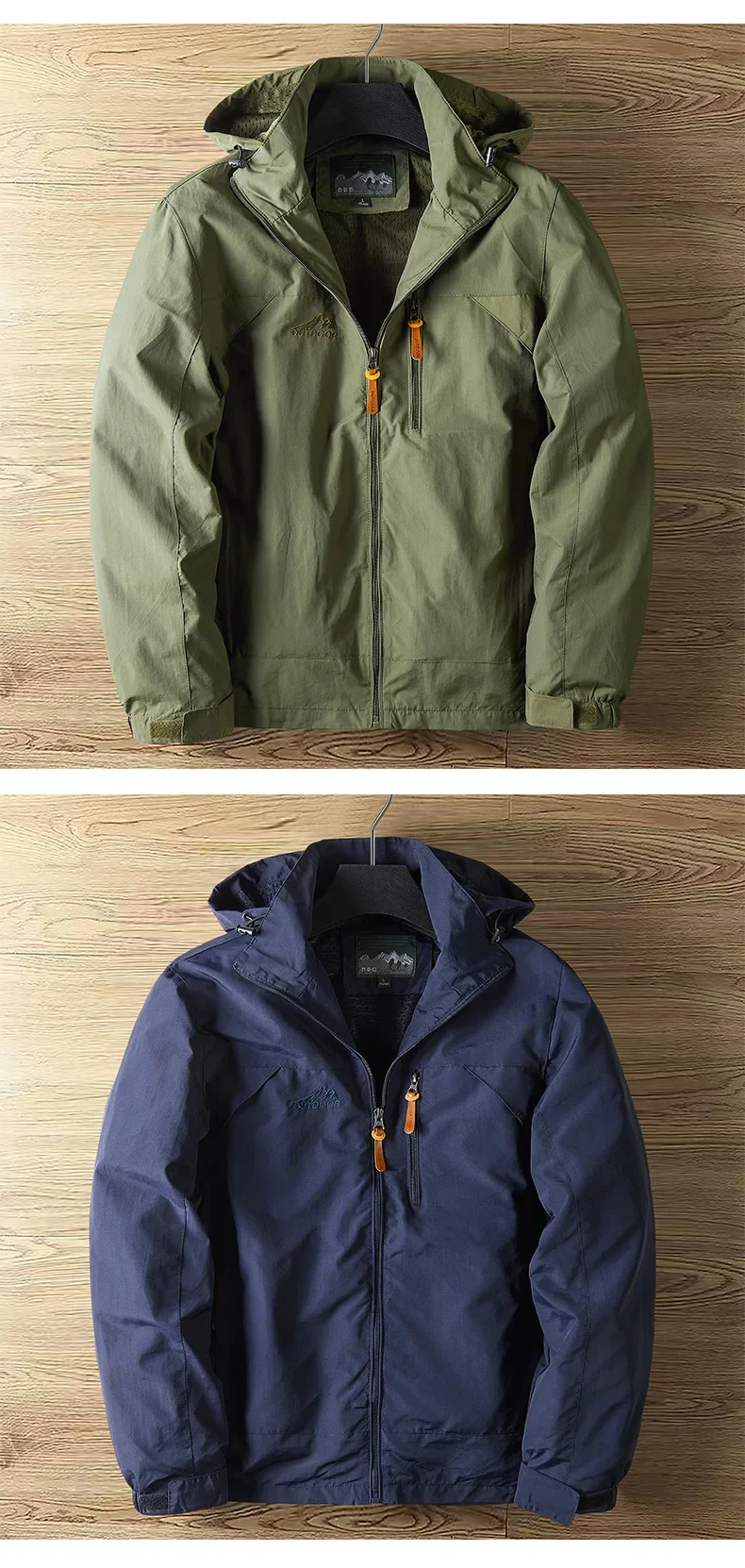 Men's Fashion Spring and Autumn Casual Outdoor Jackets Thin Section Punching Jacket With Hat Men Versatile Clambing Streetwear