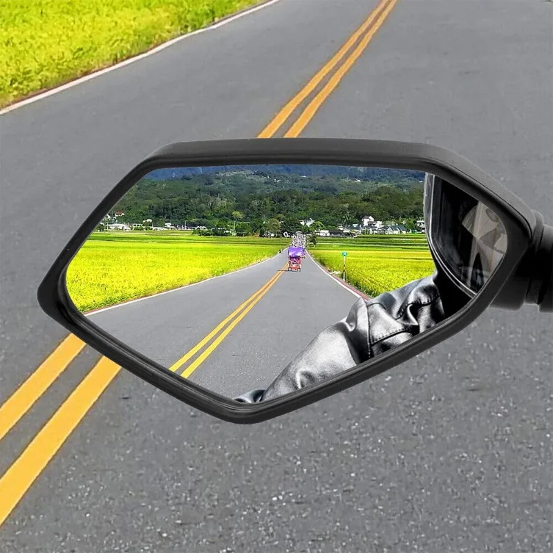 For Honda CBR250R Yamaha YZF R1 R6 R25 R15 R125 R3 R1S R1M FZ6R Mirrors Motorcycle Scooter Rear View Mirror Carbon Look Black