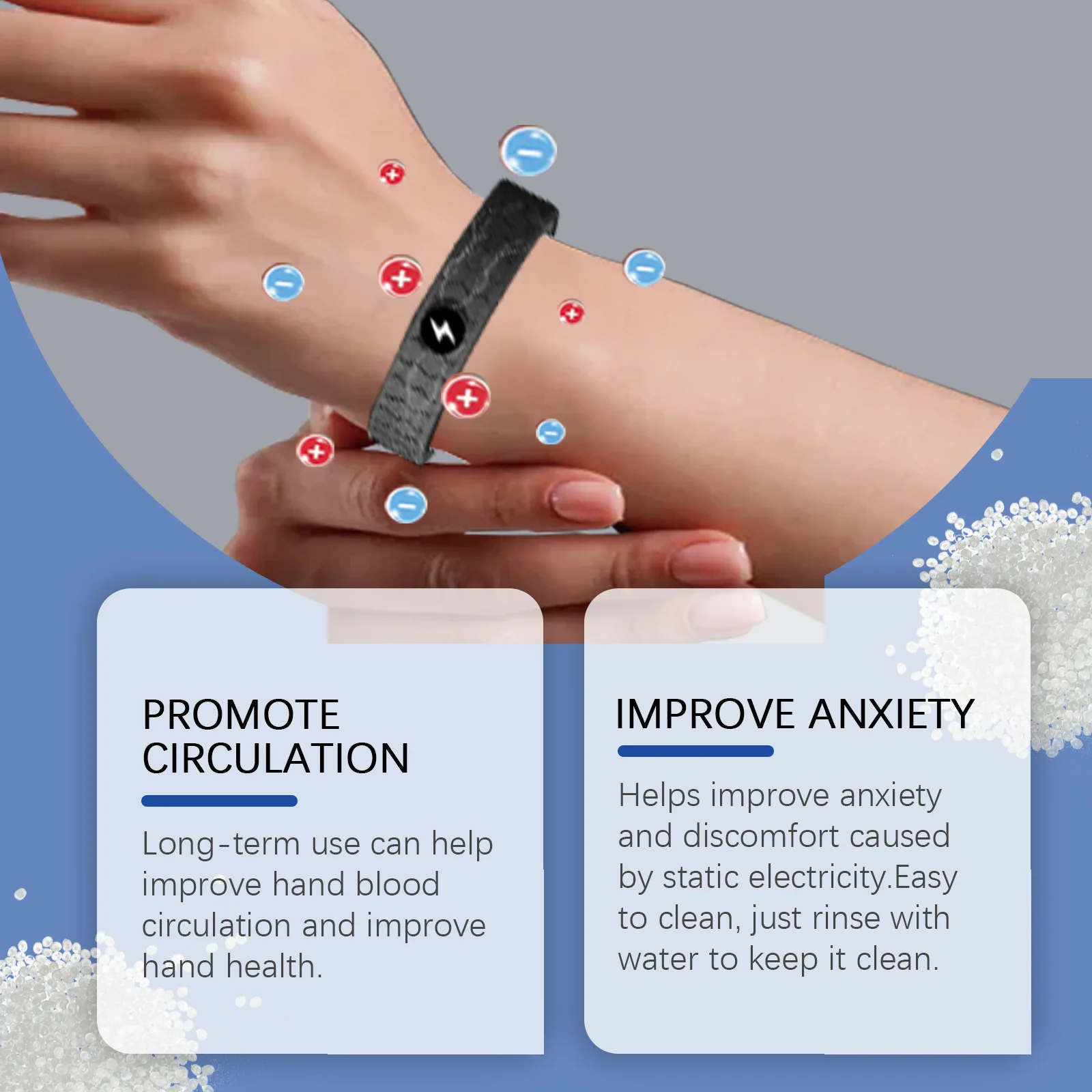South Moon Energy Therapy Bracelet Relieve Arthritis Pain Hand Numbness Anti Fatigue Improve Circulation Adjustable Bracelets