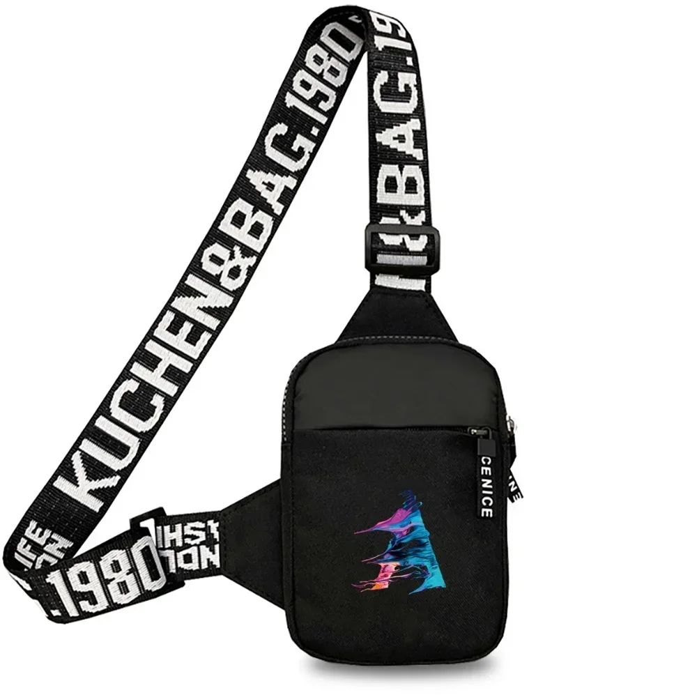 Chest Bag Women Sports Fitness Bag Purse Paint Letter Initial Name Lettern Pattern Sports Running Chest Pack for Men
