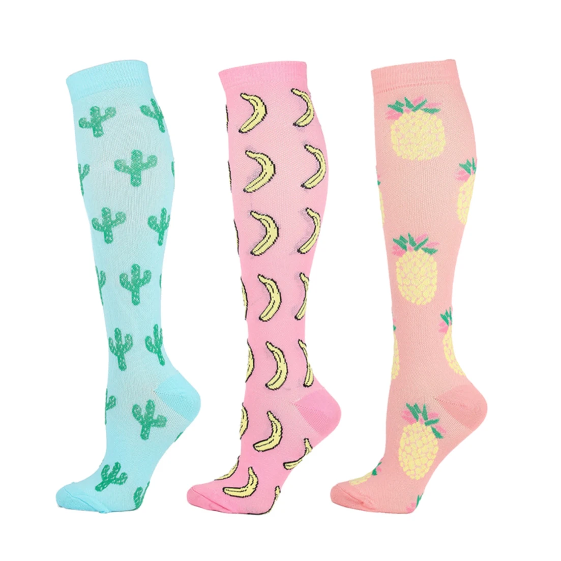 S-XXL 3 Pairs Free Shipping Nurse Compression Socks Varicose Veins Women Men Socks 20-30 MmHg Edema Diabetes Running Sport Socks
