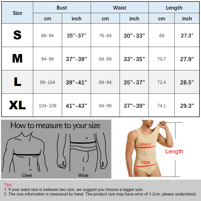 Men Shapewear Bodysuit Tummy Control Abdomen Compression Slimming Bodysuit Sleeveless Open Crotch Undershirt Full Body Shaper