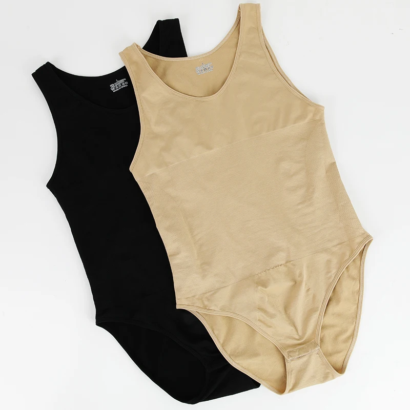 Men Shapewear Bodysuit Tummy Control Abdomen Compression Slimming Bodysuit Sleeveless Open Crotch Undershirt Full Body Shaper