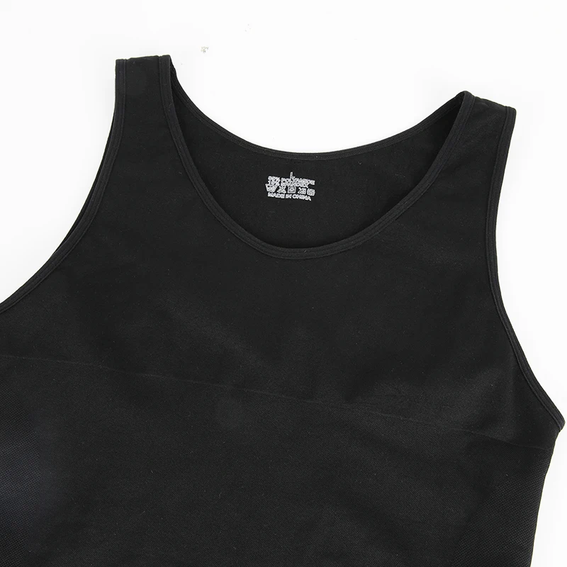 Men Shapewear Bodysuit Tummy Control Abdomen Compression Slimming Bodysuit Sleeveless Open Crotch Undershirt Full Body Shaper