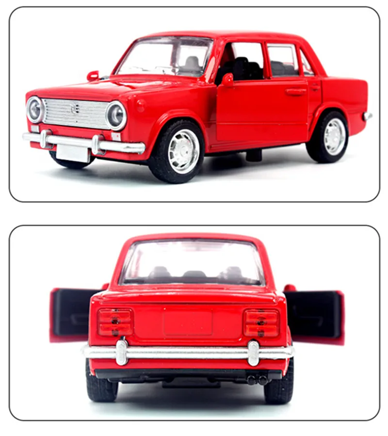 1:36 LADA Alloy Car Model Diecast Toys Vehicles NO Light & Sound Effect Car For Boys Birthday Gifts Kids Toys Cars