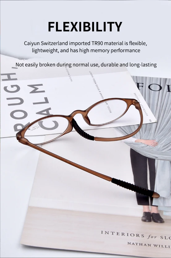 GUANHAO Brand Unisex Reading Glasses Clear Transparent Optical Hyperopia Presbyopic Glasses Universal Lightweight TR90 Frame