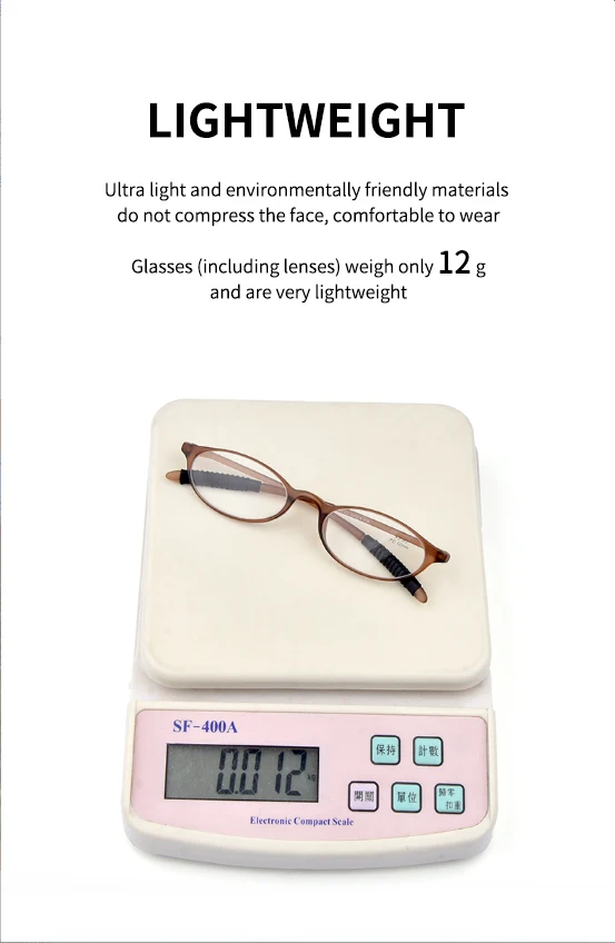 GUANHAO Brand Unisex Reading Glasses Clear Transparent Optical Hyperopia Presbyopic Glasses Universal Lightweight TR90 Frame