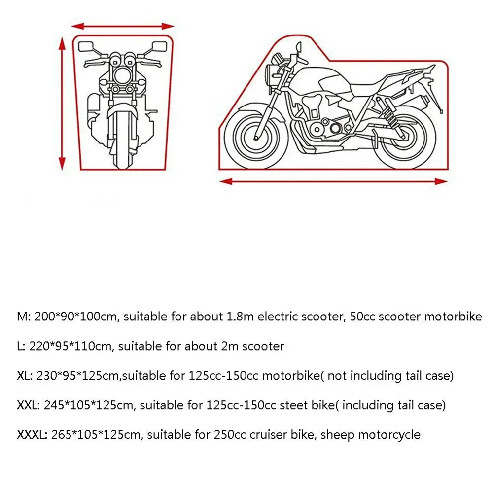 Motorcycle Cover for NMAX, AEROX, PCX, MIO, BEAT, CLICK Waterproof Rain and Dust UV Cover