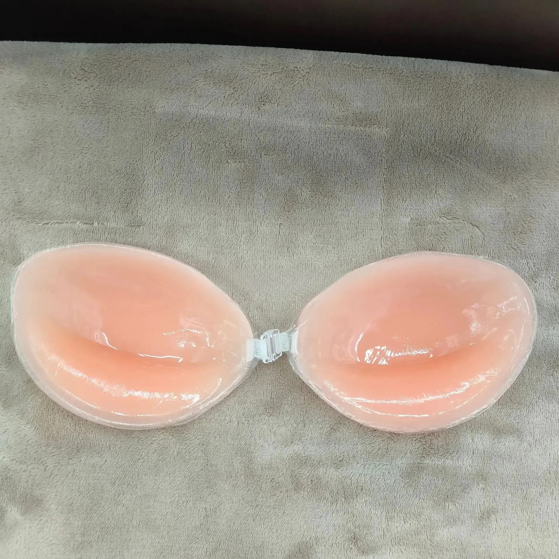 Self Adhesive Push Up Bra for Backless Dresses Invisible Sticky Silicone Bra Waterproof Reusable Thick Gel Cups Front Closure