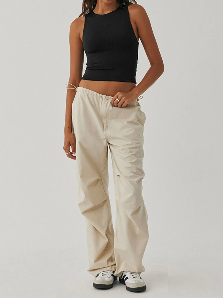 Sleeveless Tight Bottomed Shirt With Round Neck Racerback Top