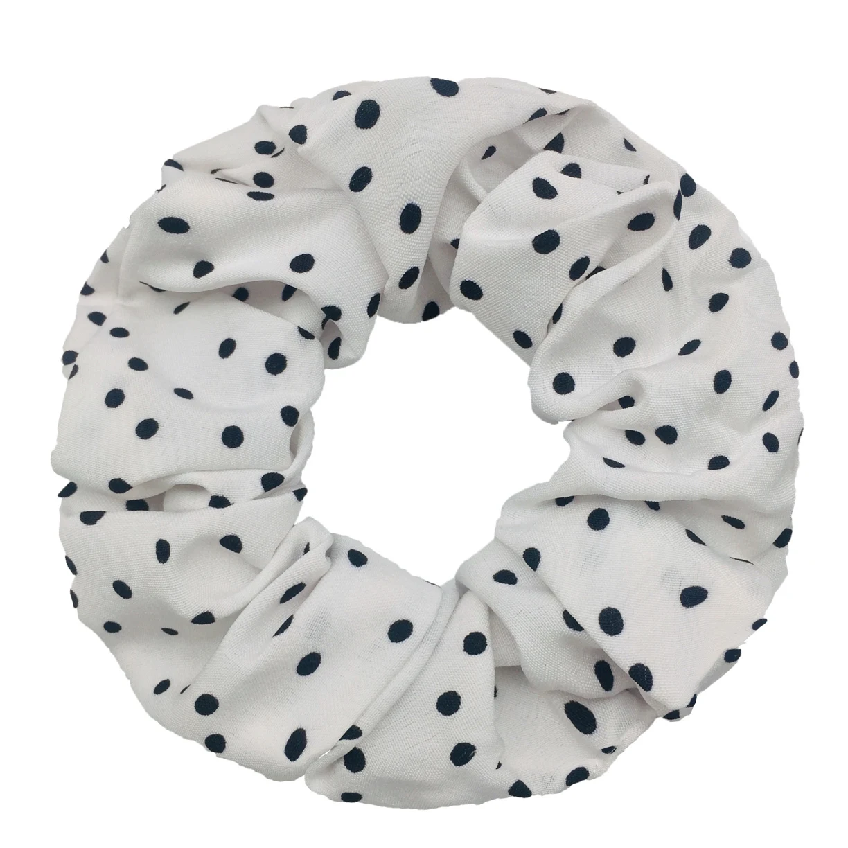 6pcs/lot Hair Scrunchies Simple Daily Scrunchy Elastic Band Women Holder Accessories Chiffon Headwead Dot For Ponytail Casual
