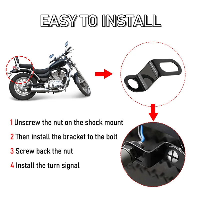 1/2Pair Motorcycle Lamp Brackets Turn Signal Light Lamp Mount Headlight Brackets Motorbike Fork Indicator Mount Lamps Holder