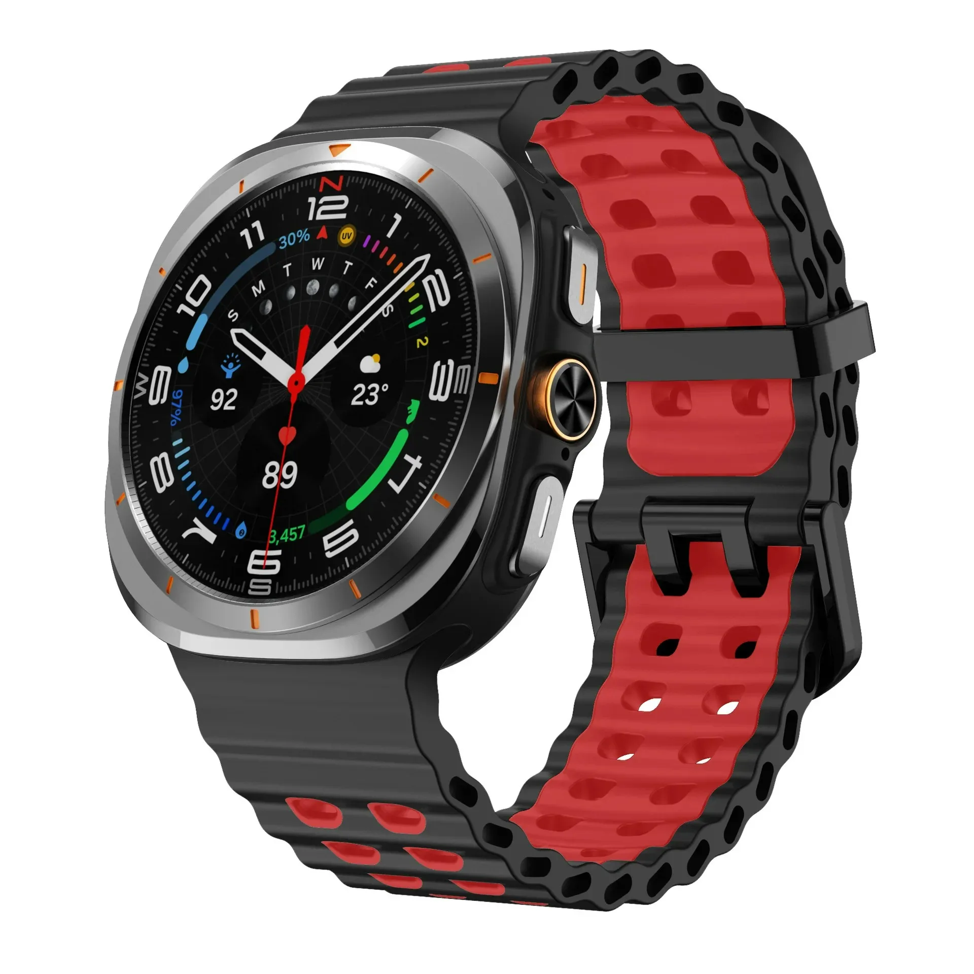 Ocean Silicone Band for Samsung Galaxy Watch Ultra 2 47mm Original Breathable Wristband Correa for Galaxy Watch Ultra 47mm Strap