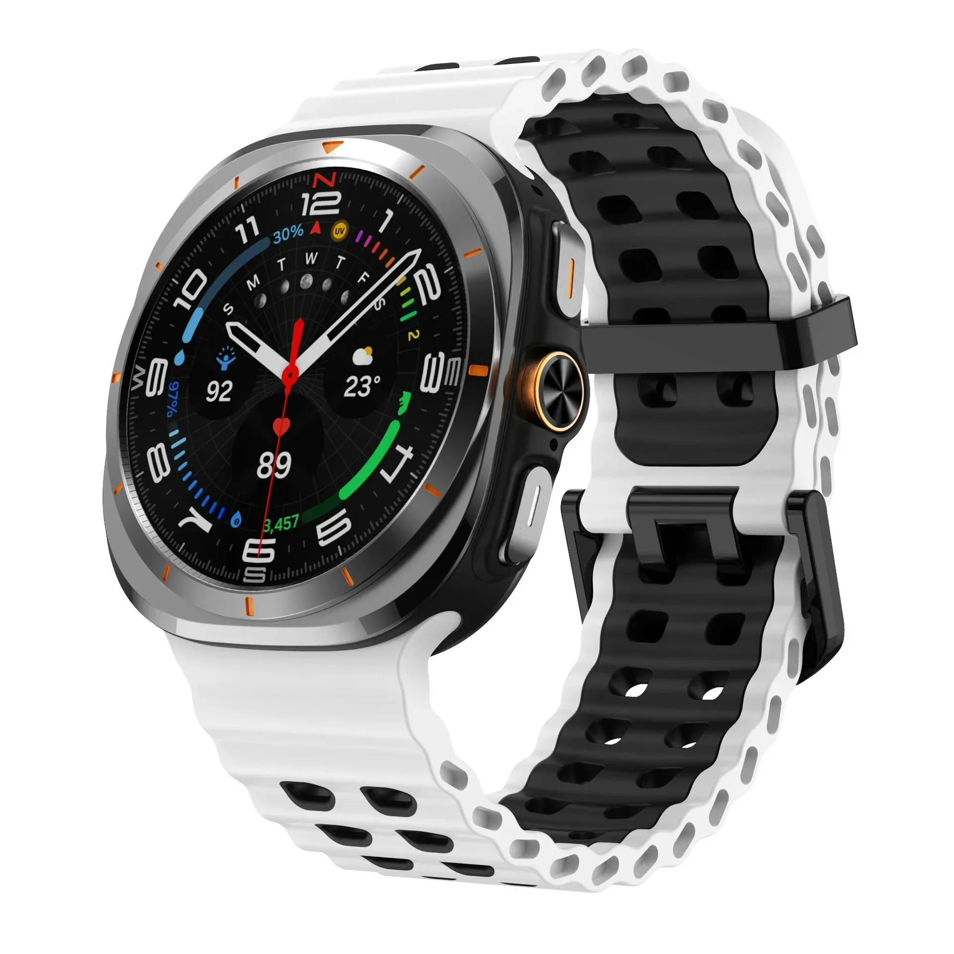 Ocean Silicone Band for Samsung Galaxy Watch Ultra 2 47mm Original Breathable Wristband Correa for Galaxy Watch Ultra 47mm Strap