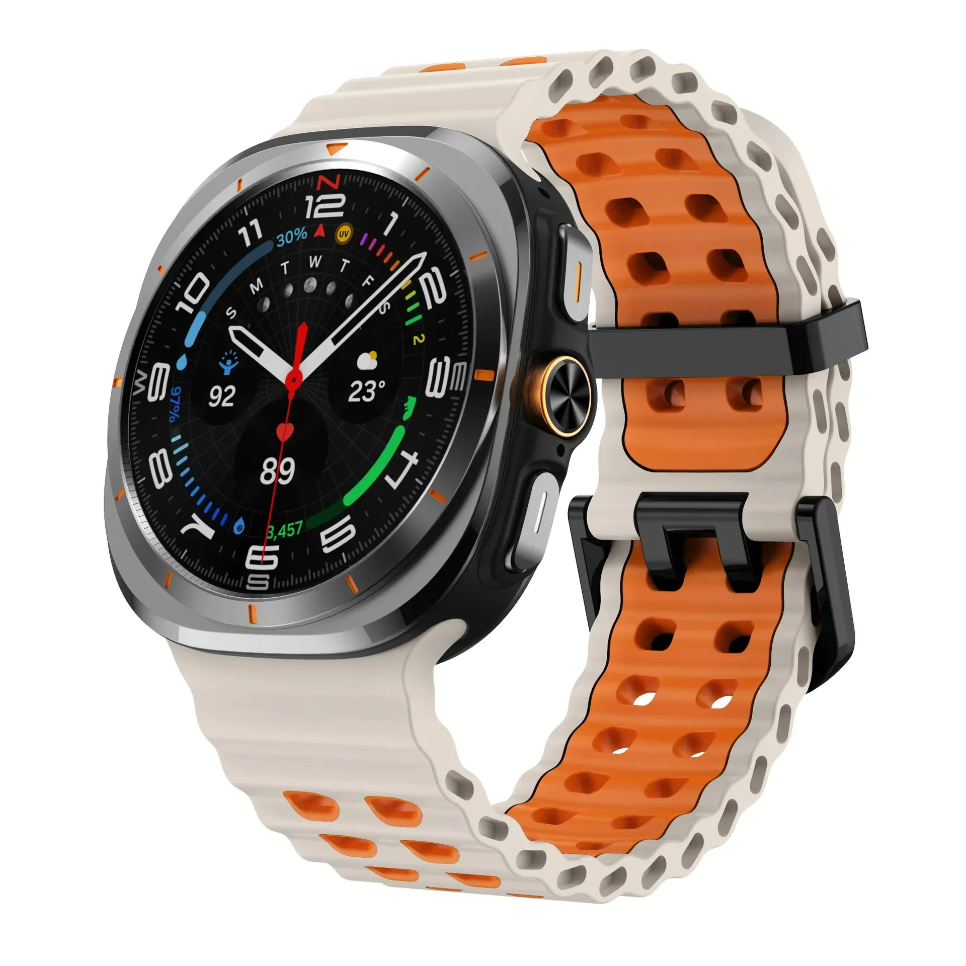 Ocean Silicone Band for Samsung Galaxy Watch Ultra 2 47mm Original Breathable Wristband Correa for Galaxy Watch Ultra 47mm Strap