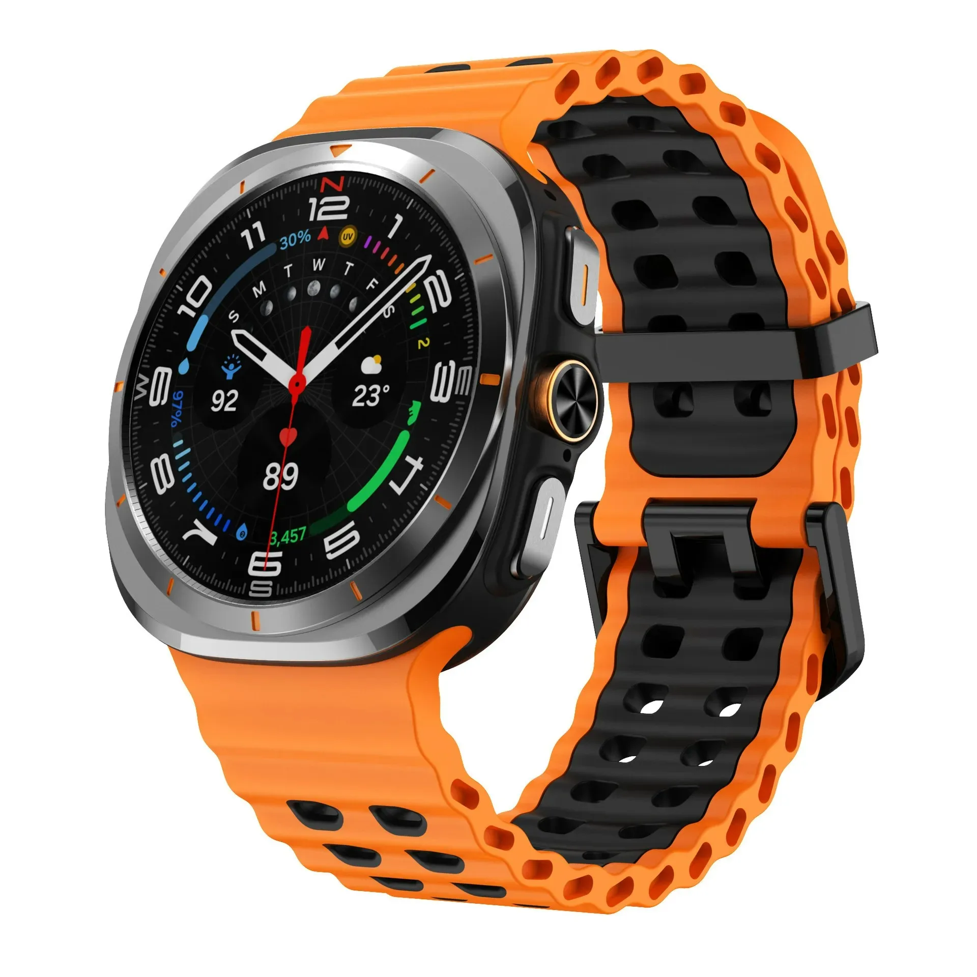 Ocean Silicone Band for Samsung Galaxy Watch Ultra 2 47mm Original Breathable Wristband Correa for Galaxy Watch Ultra 47mm Strap