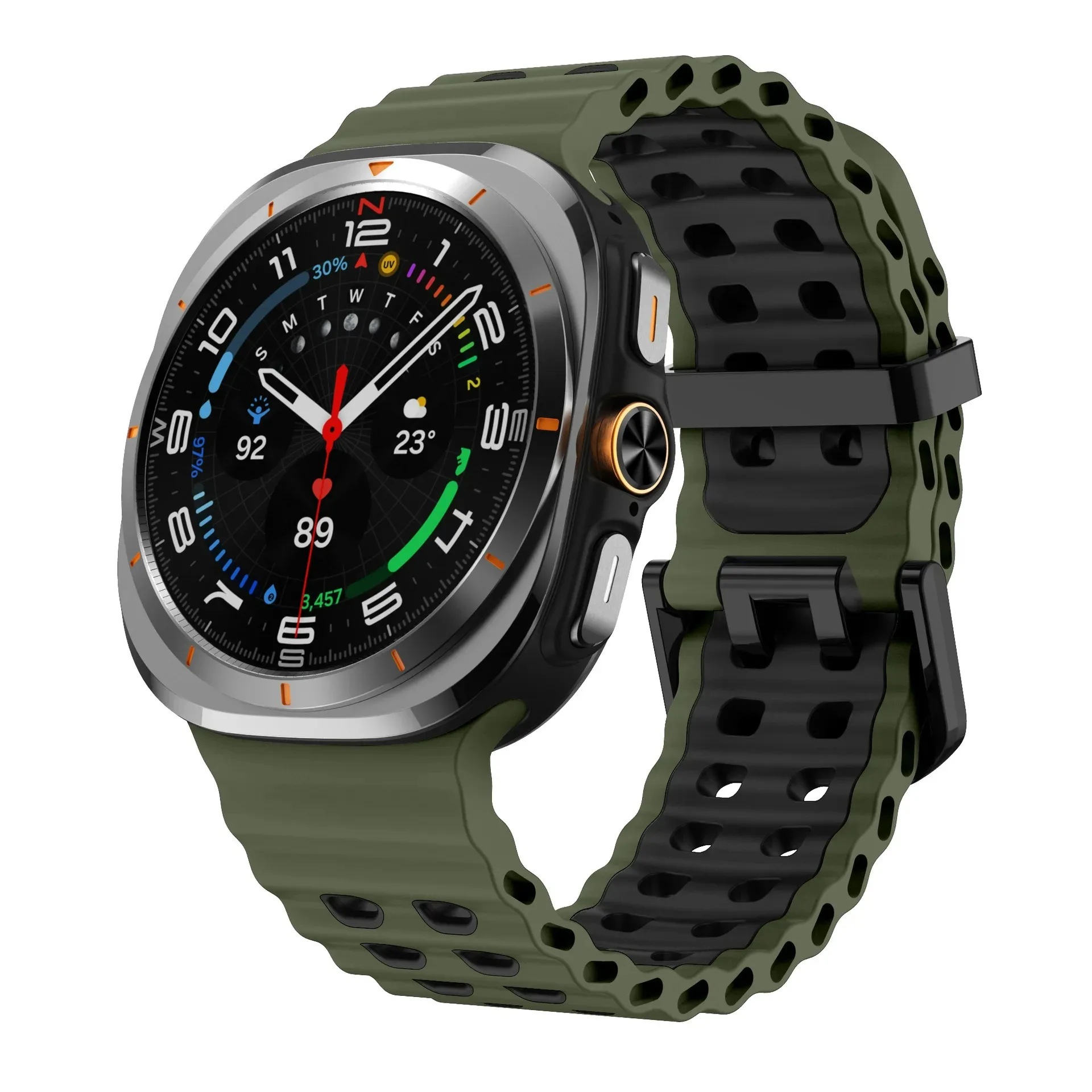 Ocean Silicone Band for Samsung Galaxy Watch Ultra 2 47mm Original Breathable Wristband Correa for Galaxy Watch Ultra 47mm Strap