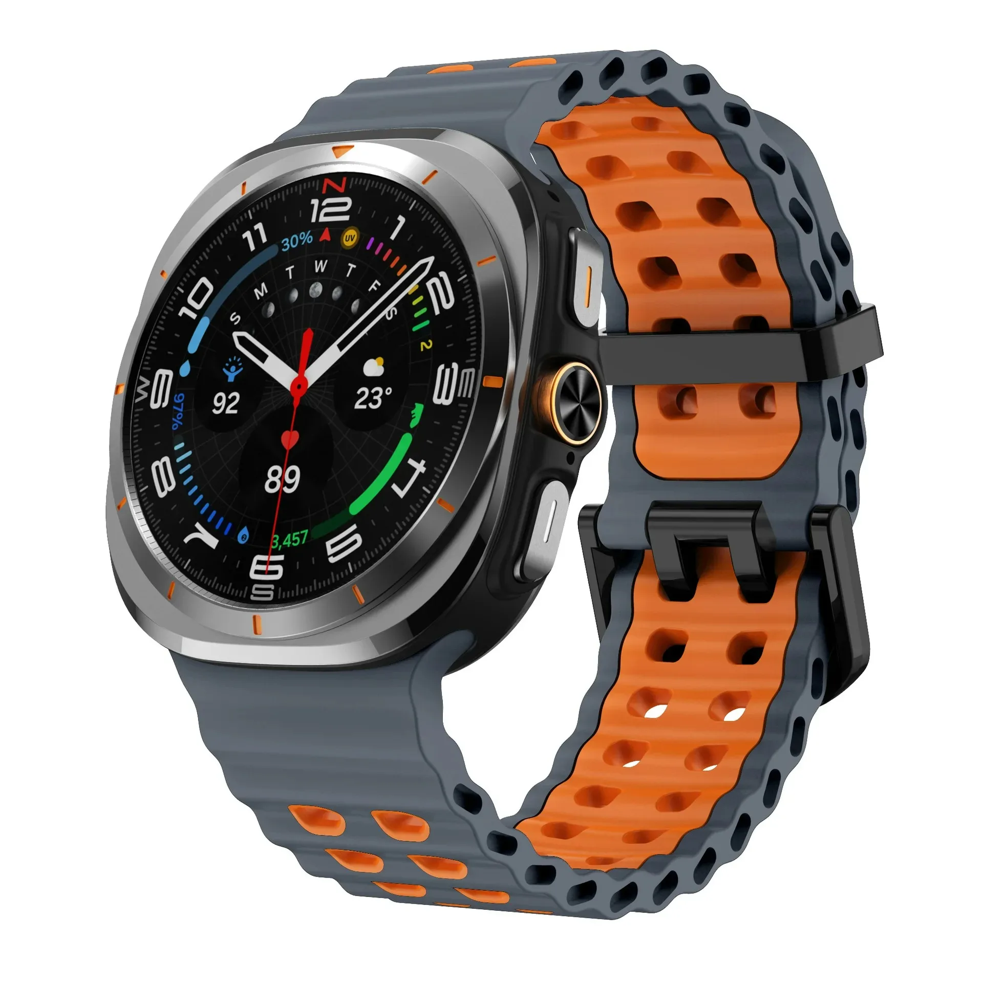 Ocean Silicone Band for Samsung Galaxy Watch Ultra 2 47mm Original Breathable Wristband Correa for Galaxy Watch Ultra 47mm Strap