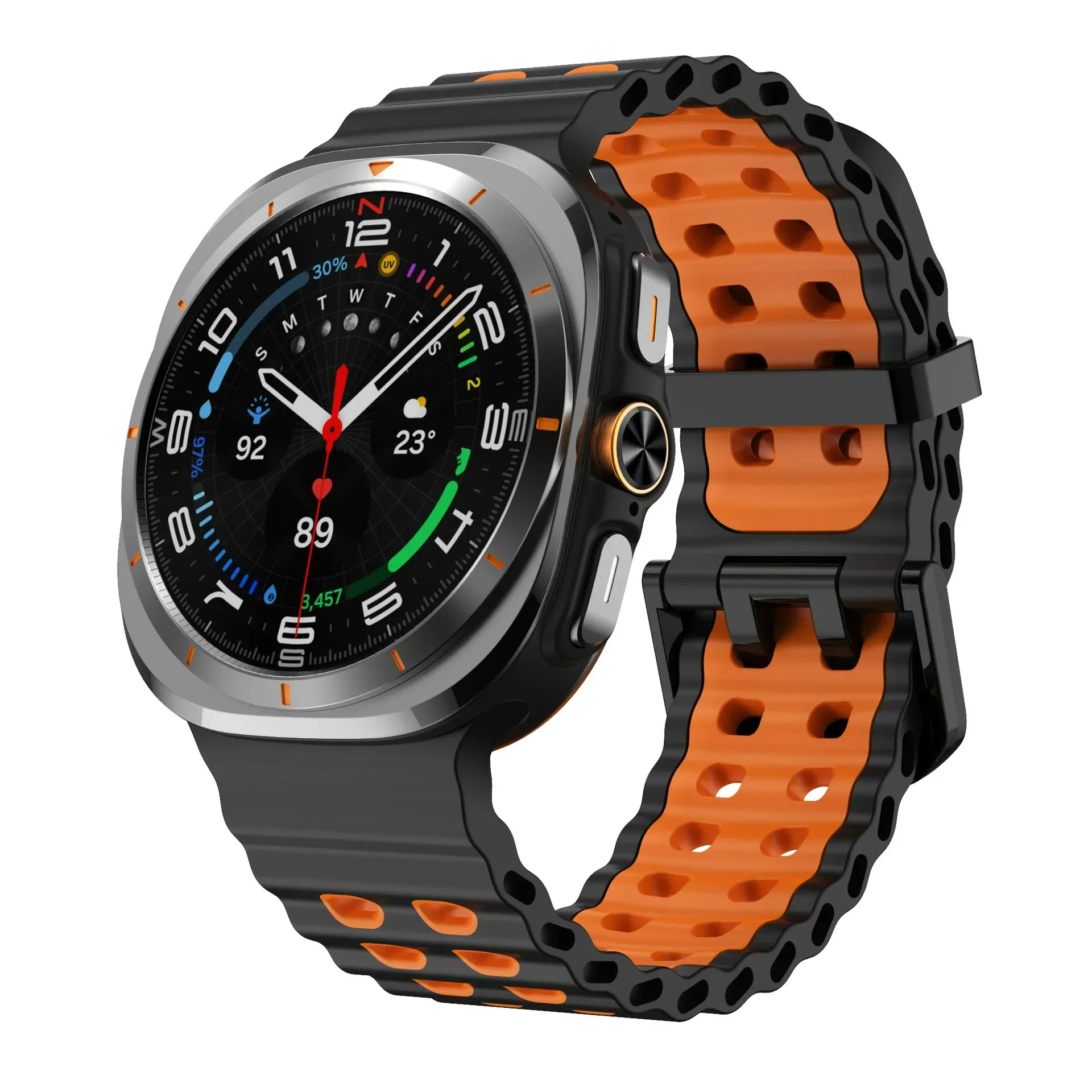 Ocean Silicone Band for Samsung Galaxy Watch Ultra 2 47mm Original Breathable Wristband Correa for Galaxy Watch Ultra 47mm Strap