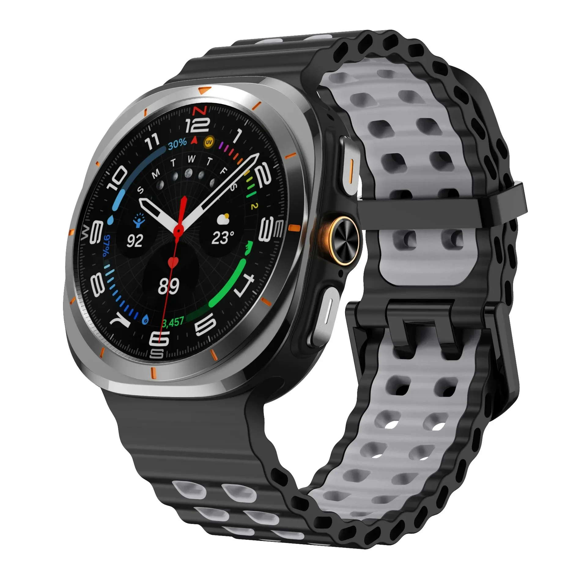 Ocean Silicone Band for Samsung Galaxy Watch Ultra 2 47mm Original Breathable Wristband Correa for Galaxy Watch Ultra 47mm Strap