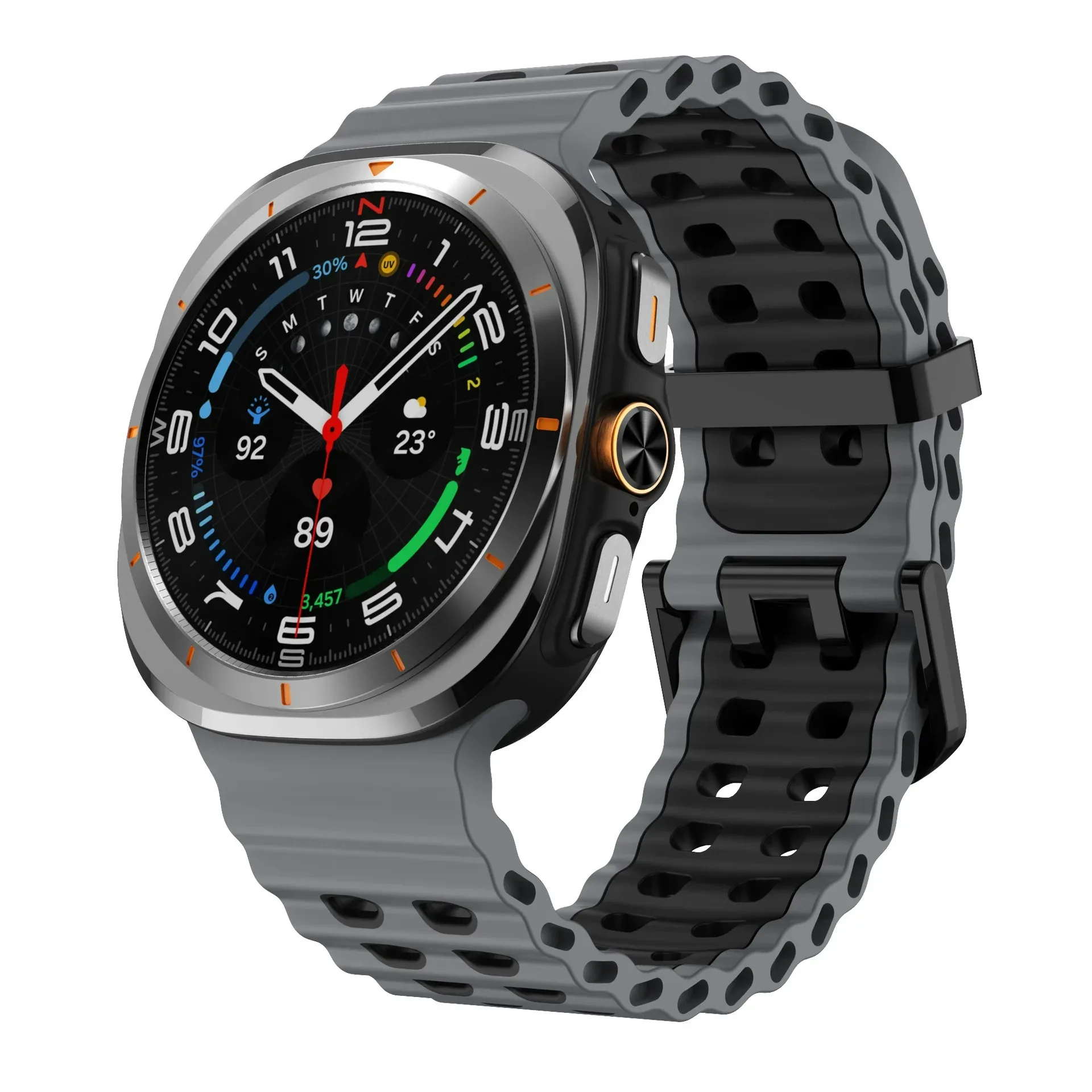 Ocean Silicone Band for Samsung Galaxy Watch Ultra 2 47mm Original Breathable Wristband Correa for Galaxy Watch Ultra 47mm Strap
