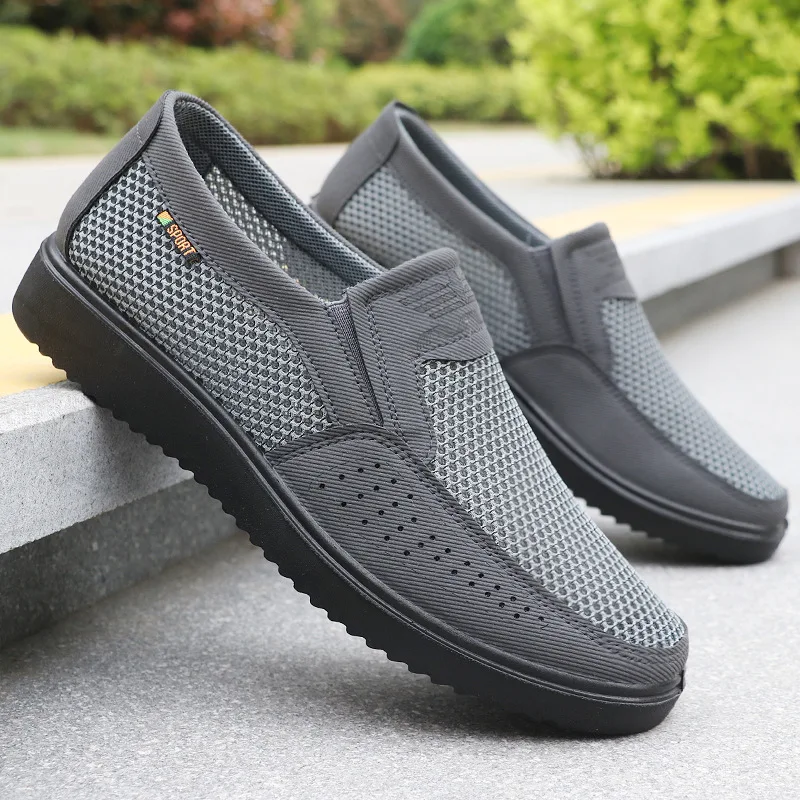 Comfortable Men Casual Shoes Breathable Mesh Summer Men Shoes New Non-slip Lightweight Shoes for Men 2024
