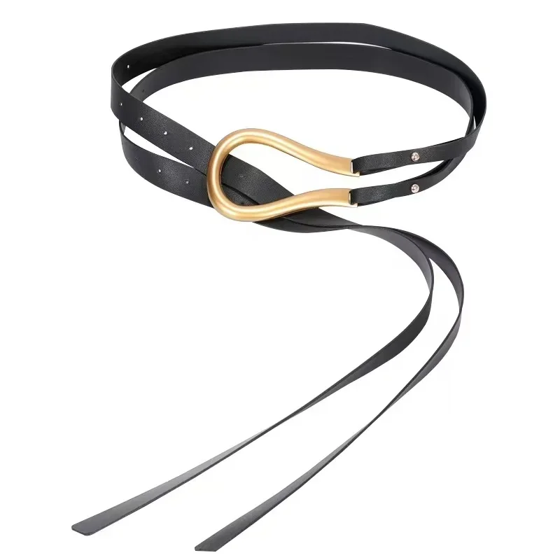 Belt, women's cool Instagram style, European and American fashion, versatile horseshoe buckle decoration, suit with dress, shirt