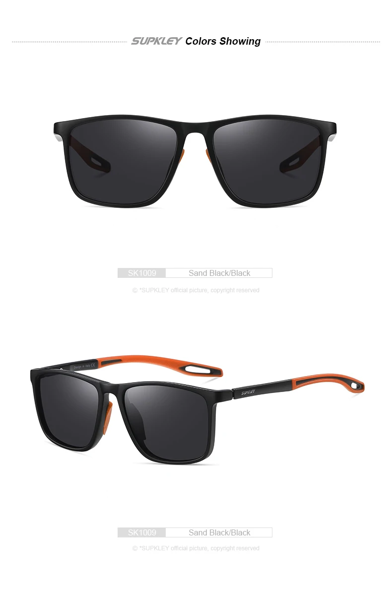 SUPKLEY Sports Sunglasses for Men Women Comfortable Light Weight Polarized Sun Glasses UV400 Eyewear Accessory Best Gift Choice