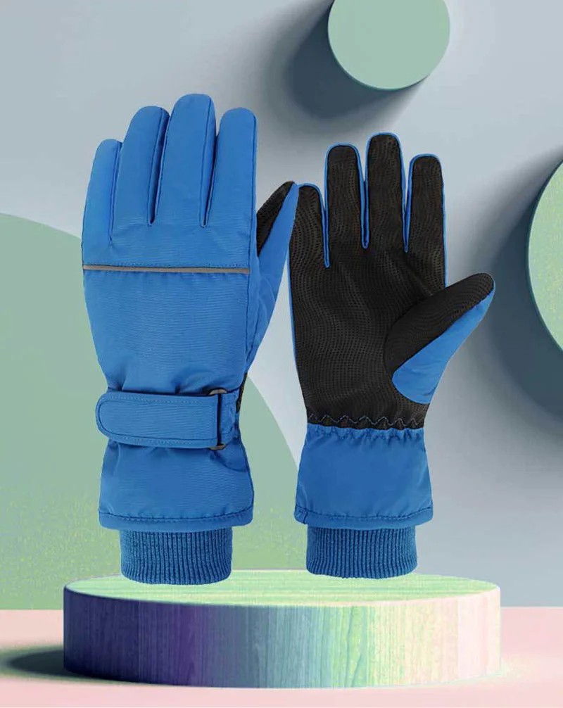 2025 Children Ski Gloves Keep Finger Warm Waterproof Thicken Mittens Winter Snowboard Snow Kids Gloves for Boys Girl Accessories